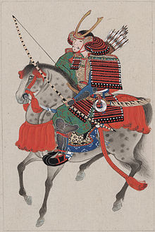 painting of ancient Japanese horseman