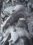 Taoist dragon column detail